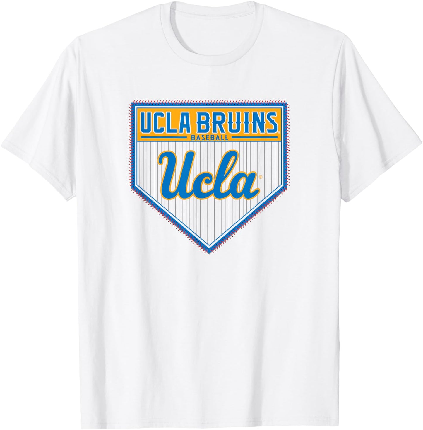 UCLA Bruins Baseball Homeplate White Officially Licensed T-Shirt - T-Shirt | White