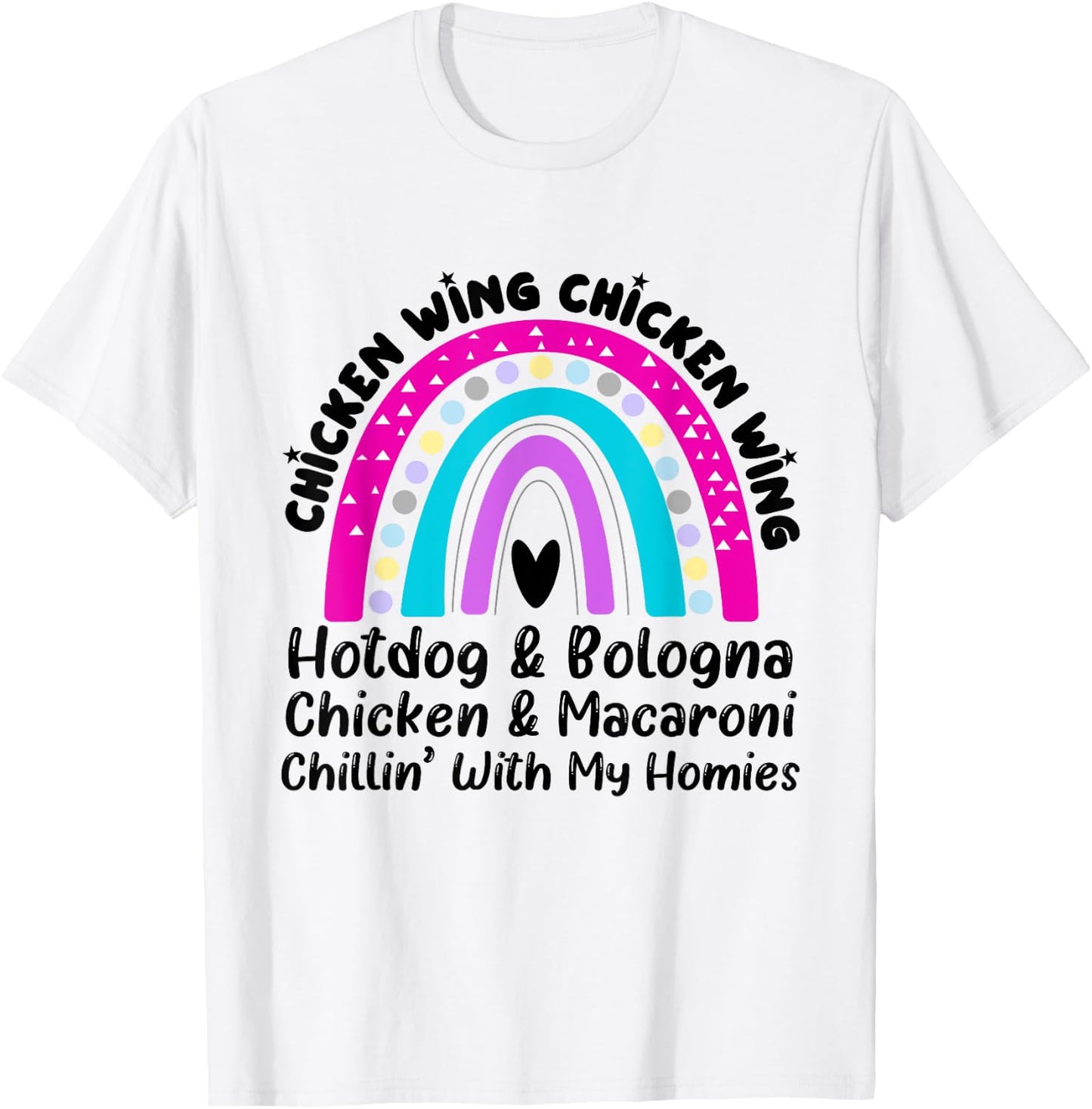 Viral Chicken Wing Chicken Wing Hot Dog Bologna Song lyric T-Shirt - T-Shirt | White
