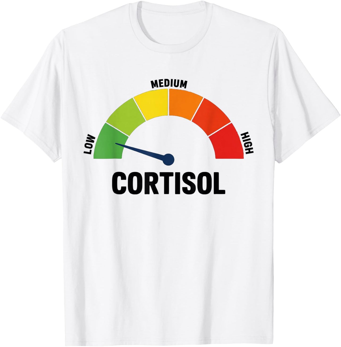 Niedriger Cortisolspiegel Meme T-Shirt - T-Shirt | White