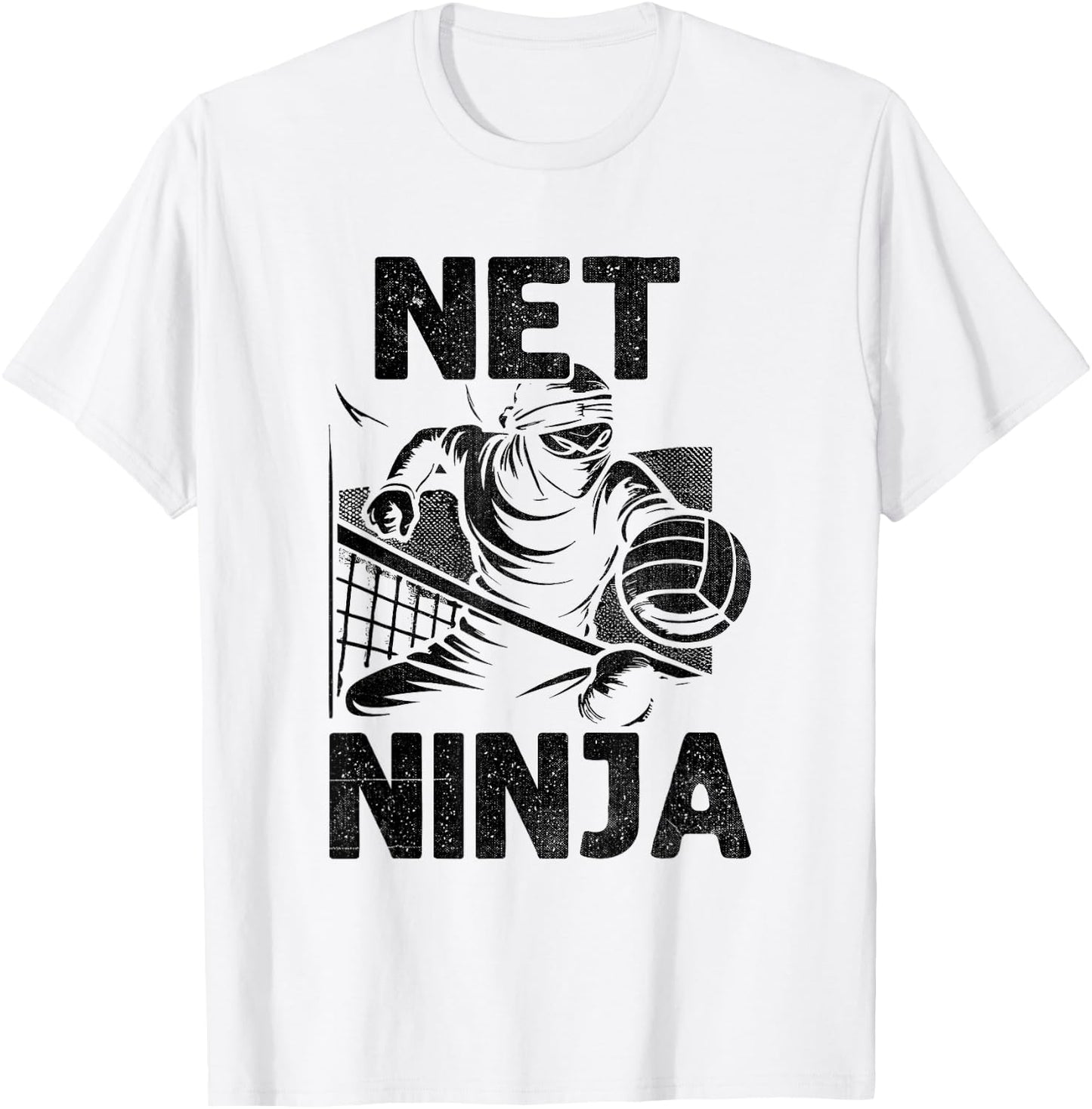 Net Ninja Volleyball Player Volleyballer Sports T-Shirt - T-Shirt | White