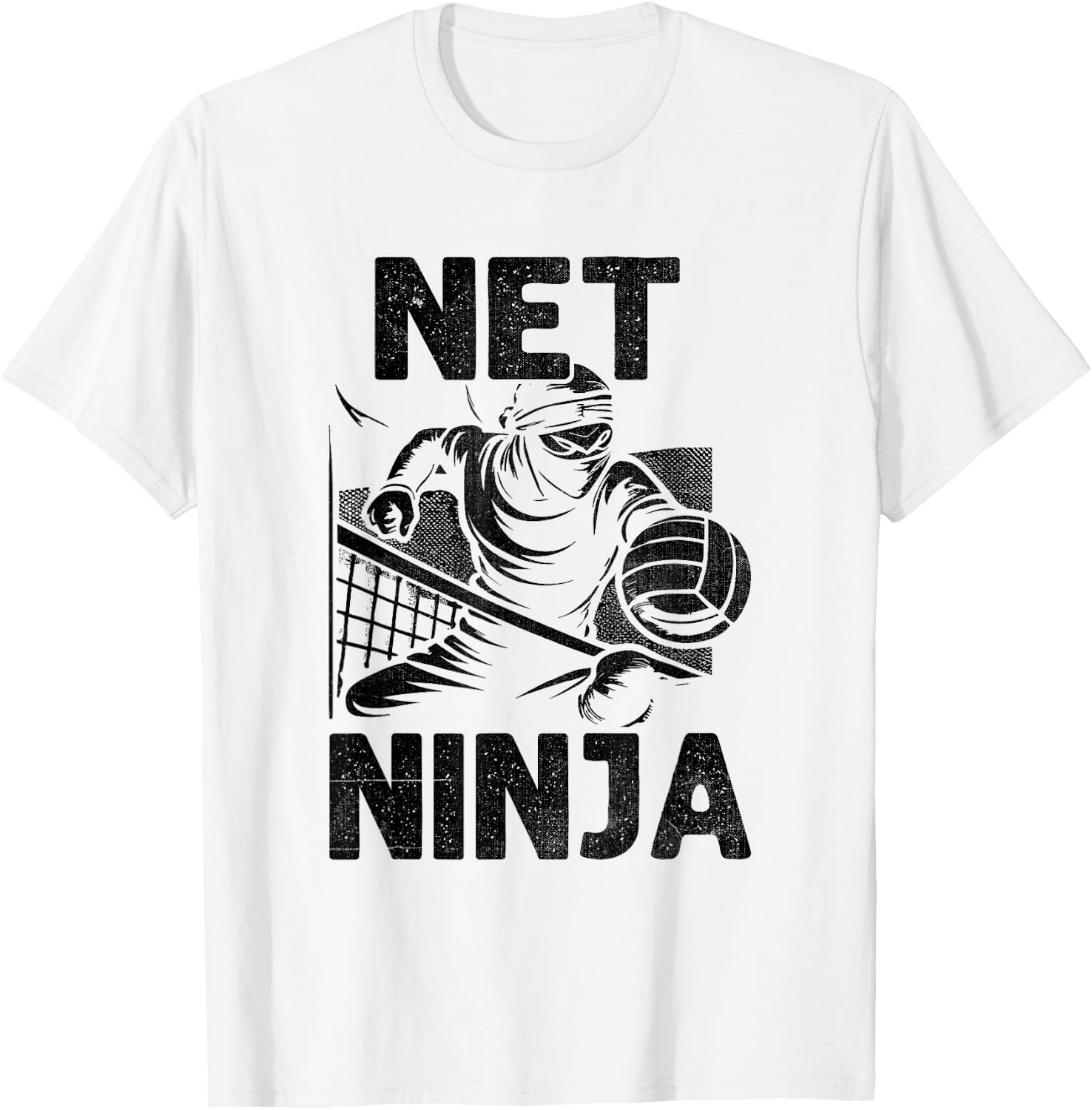 Net Ninja Volleyball Player Volleyballer Sports T-Shirt - T-Shirt | White