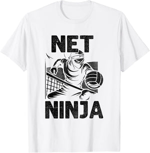 Net Ninja Volleyball Player Volleyballer Sports T-Shirt - T-Shirt | White