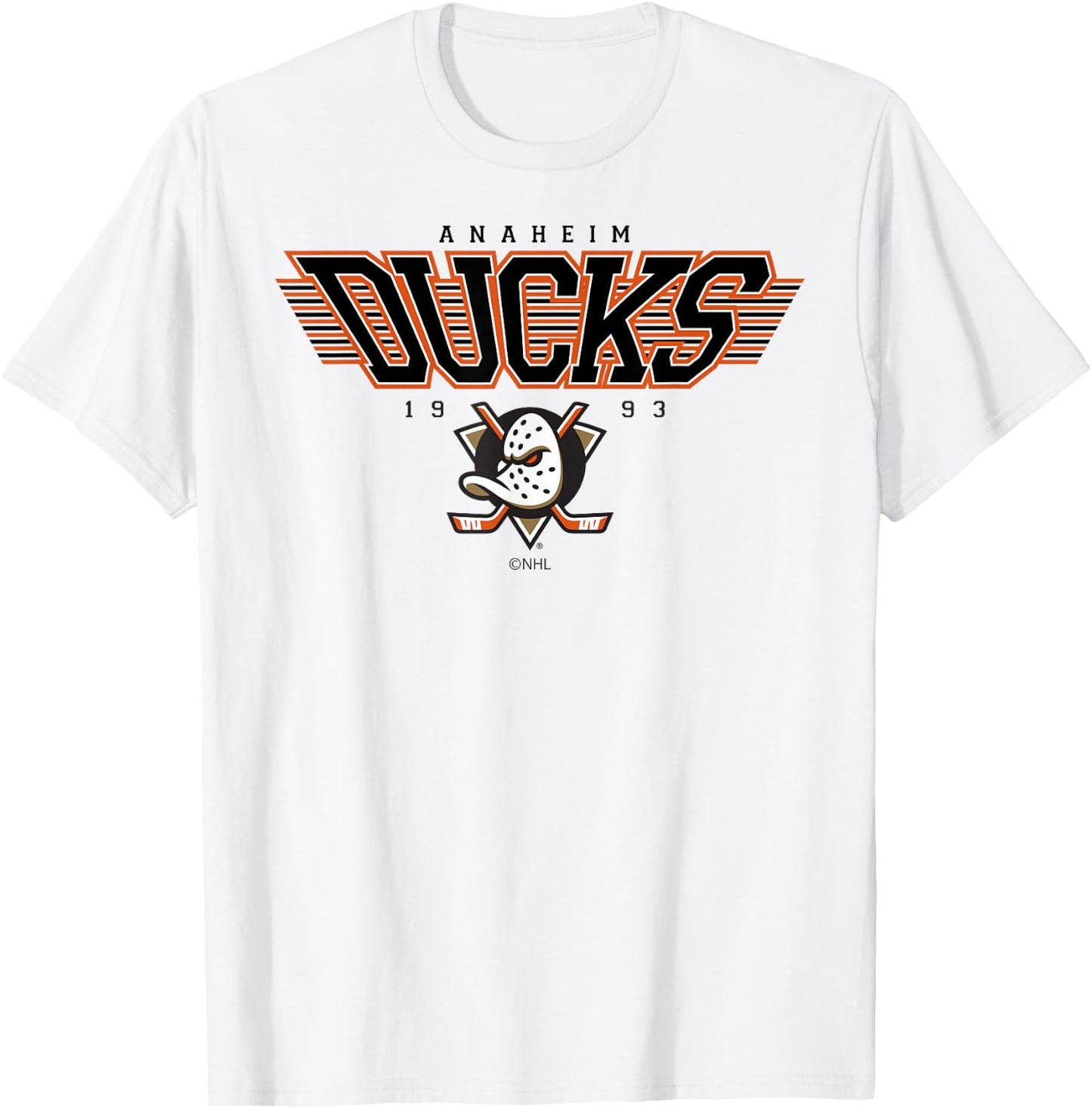 Anaheim Ducks Laser Officially Licensed T-Shirt - T-Shirt | White