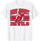 New Jersey Devils Stripe Gray Officially Licensed T-Shirt - T-Shirt | White