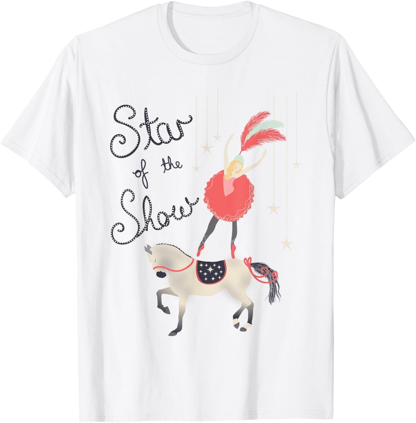 Circus Horse Show Star Act Vintage Tent Performer Artists T-Shirt - T-Shirt | White