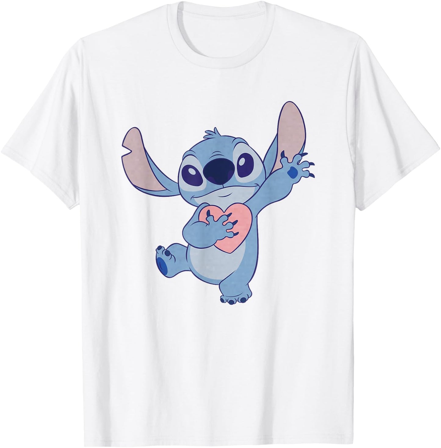 Lilo And Stitch Heart Nightdress , White T-Shirt - T-Shirt | White