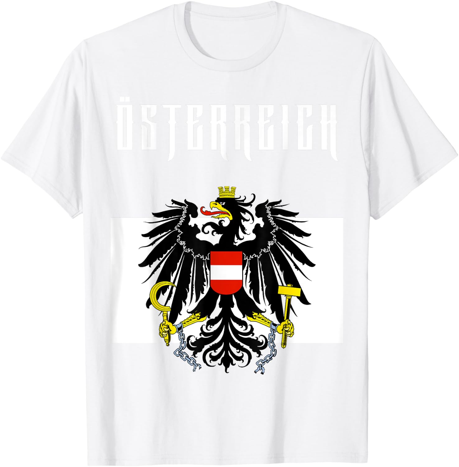 Drapeau de l'Österreich, drapeau de l'Österreichische, drapeau patriotique autrichien T-Shirt - T-Shirt | White