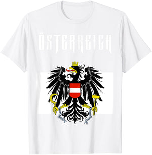 Drapeau de l'Österreich, drapeau de l'Österreichische, drapeau patriotique autrichien T-Shirt - T-Shirt | White