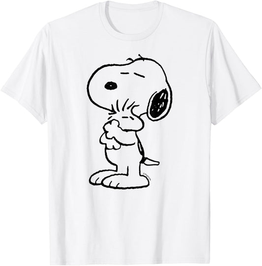 Peanuts Snoopy Loves Woodstock , blue T-Shirt - T-Shirt | White
