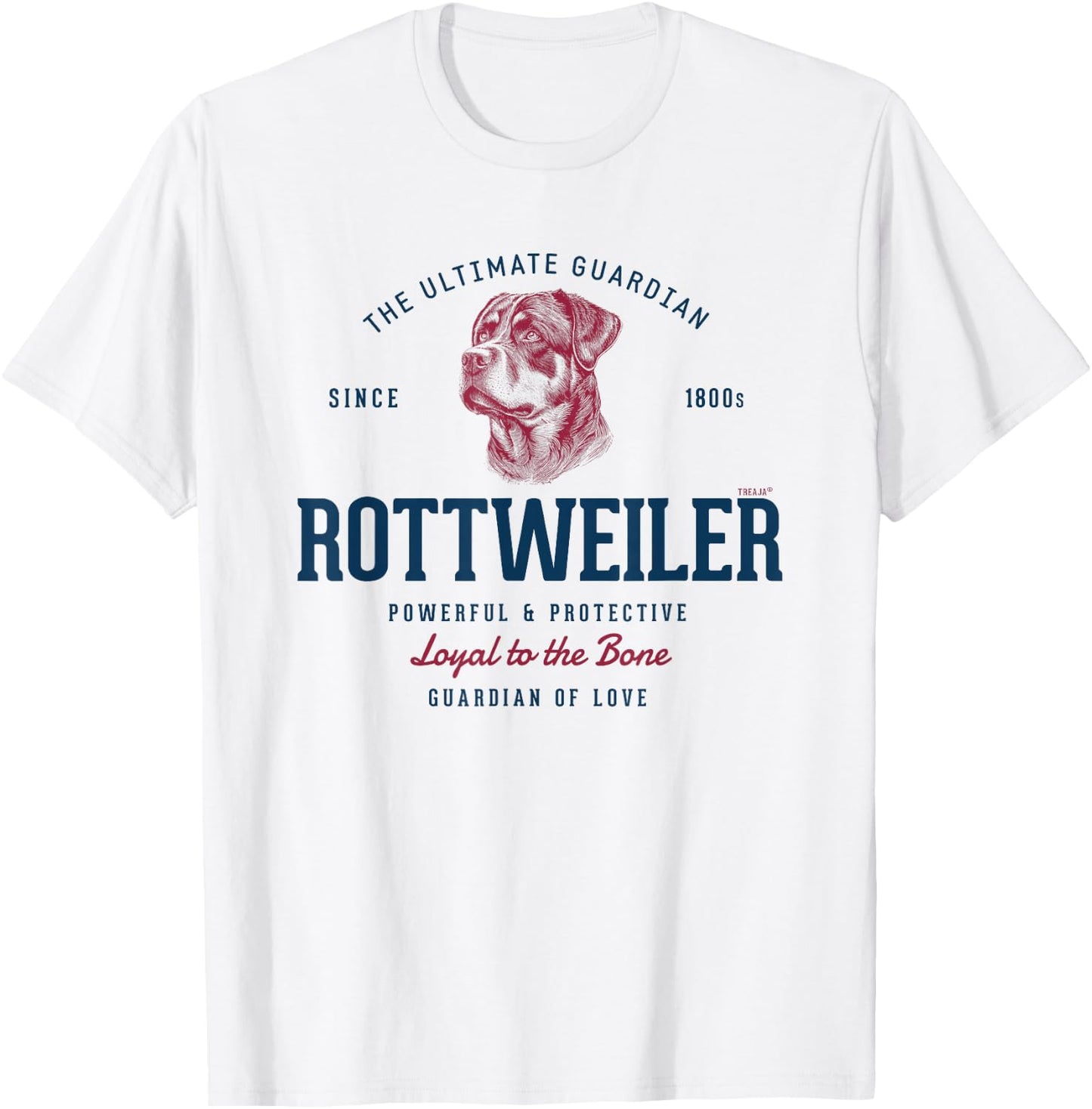 Retro-styled Vintage Rottweiler T-Shirt - T-Shirt | White