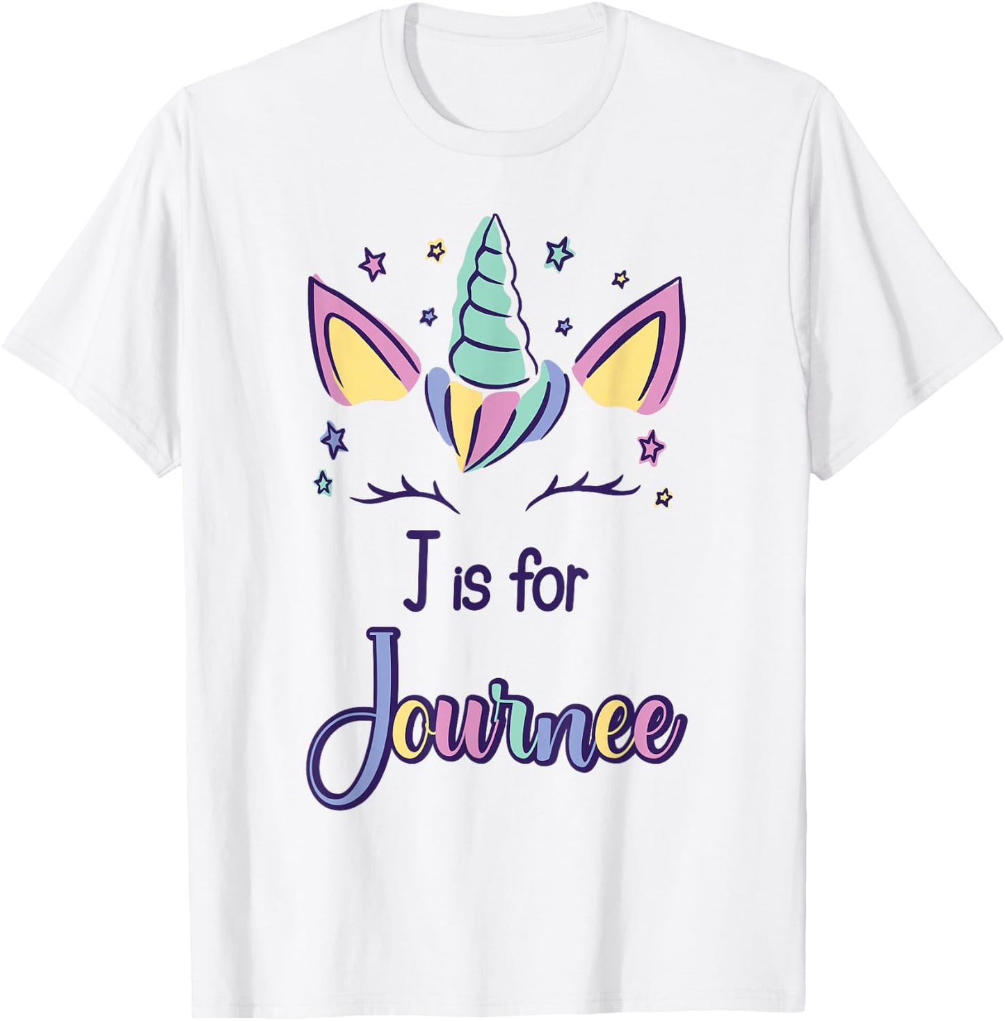 First Name Journee Personalized J Is For Journee T-Shirt - T-Shirt | White