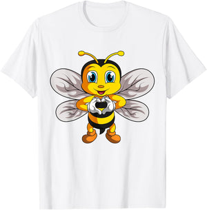Bee Bumble Bee Kids Girls Boys T-Shirt - T-Shirt | White