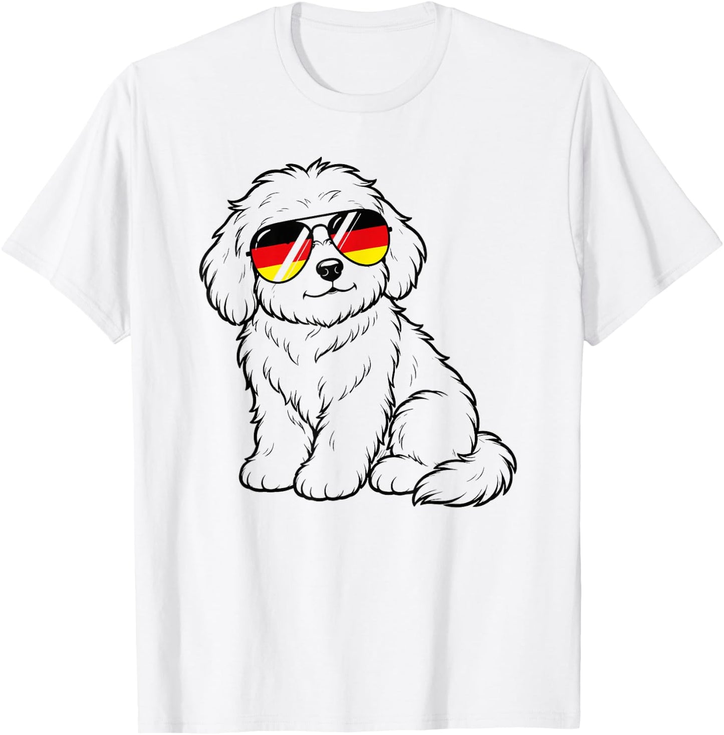 Deutsche Flagge Hund deutsch Deutschland Hunde T-Shirt - T-Shirt | White