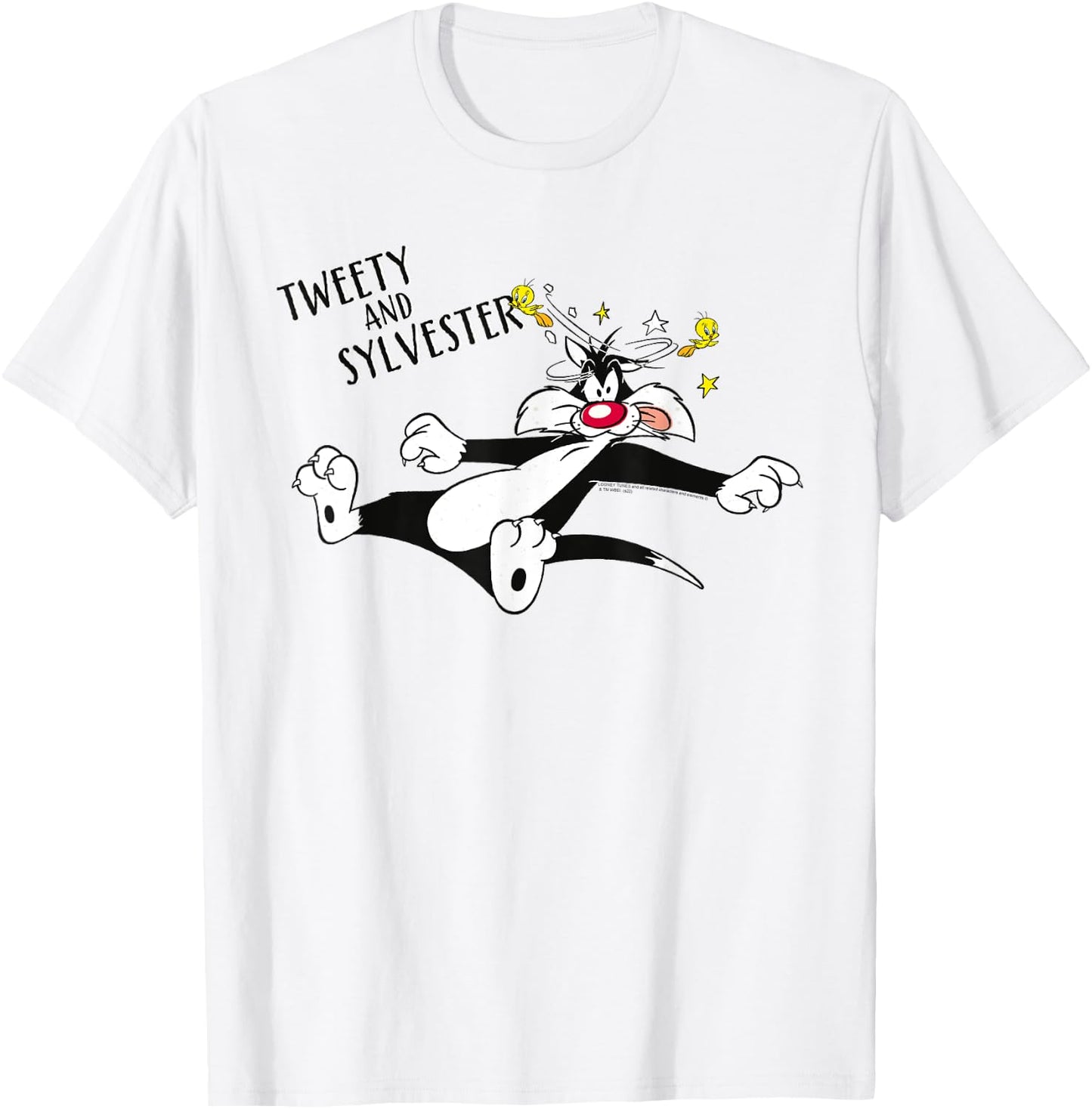 Looney Tunes Tweety And Sylvester T-Shirt - T-Shirt | White