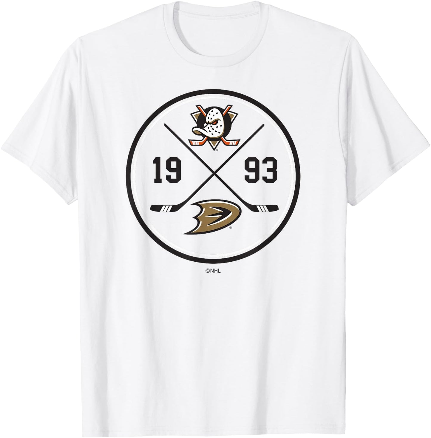 Anaheim Ducks Prize Orange Officially Licensed T-Shirt - T-Shirt | White