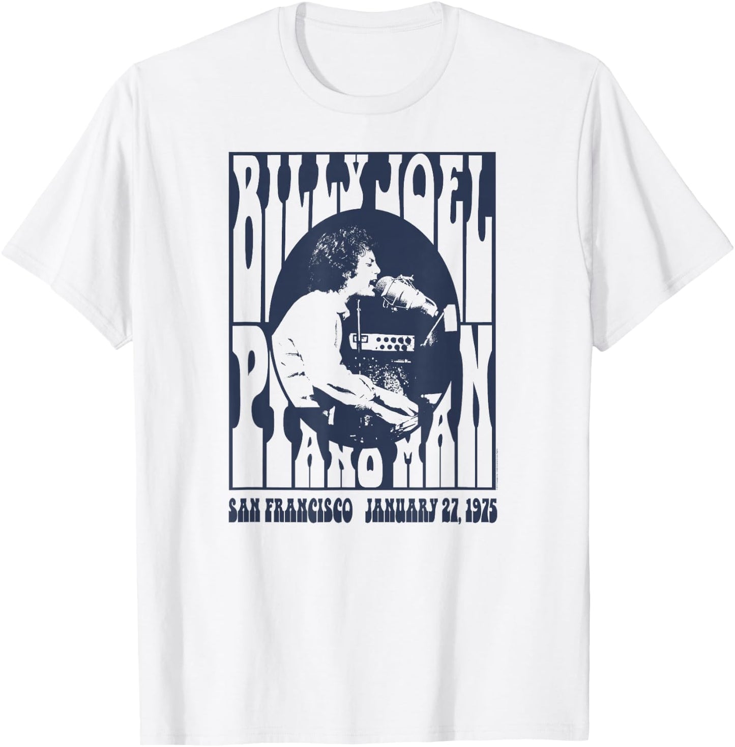 Billy Joel - Piano Man, 1975 T-Shirt - T-Shirt | White