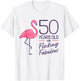Flamingo Milestone 50 Years Flamingo 50th Birthday T-Shirt - T-Shirt | White
