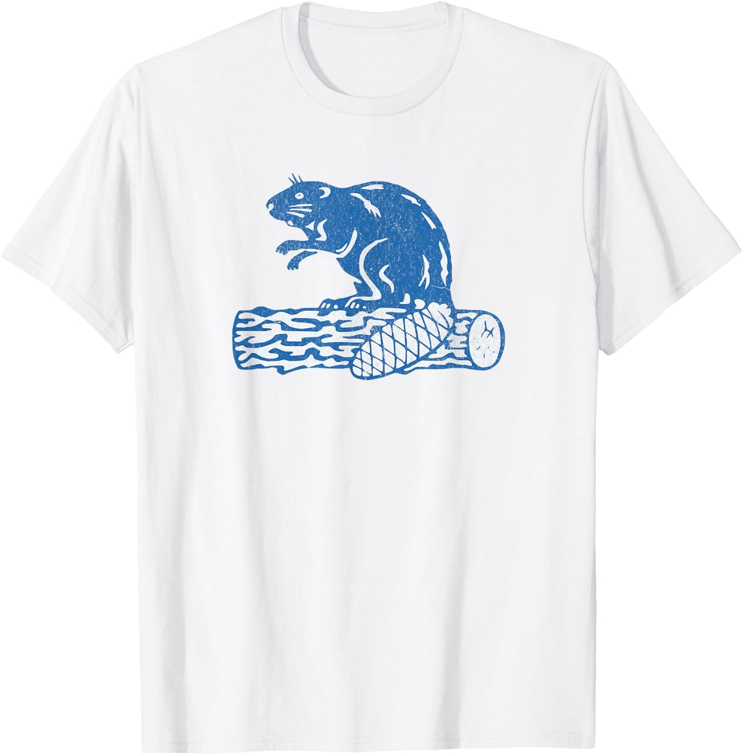 Vintage Beaver Logo Defunct Hockey Team Hull Beavers T-Shirt - T-Shirt | White