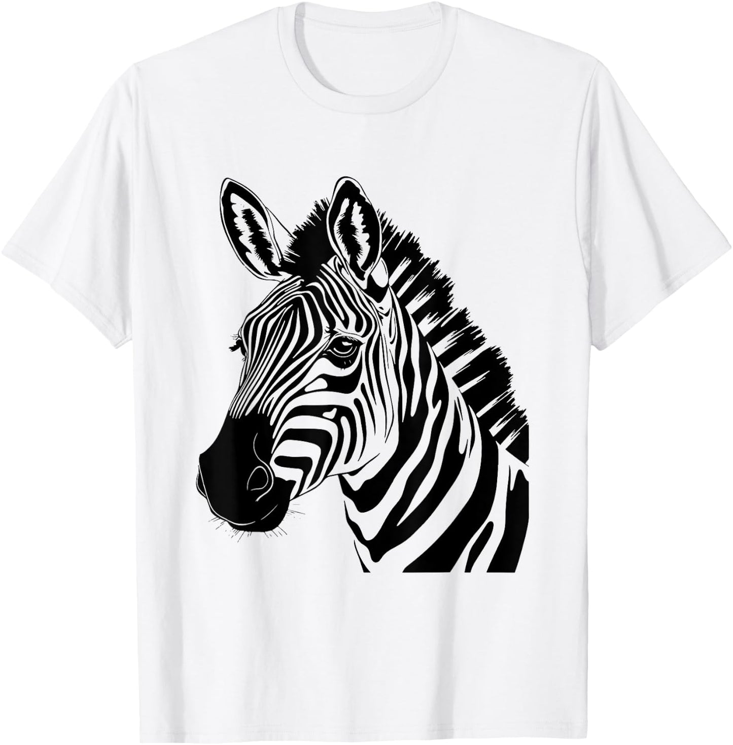 Zebra Head Graphic T-Shirt - T-Shirt | White