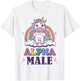 ALPHA MALE Ironic Unicorn Sarcasm Rainbow Funny Saying T-Shirt - T-Shirt | White