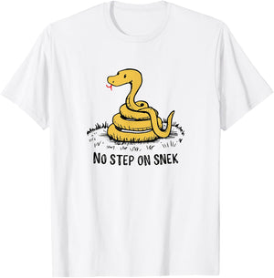 No Step on Snek Funny Parody Meme T-Shirt - T-Shirt | White