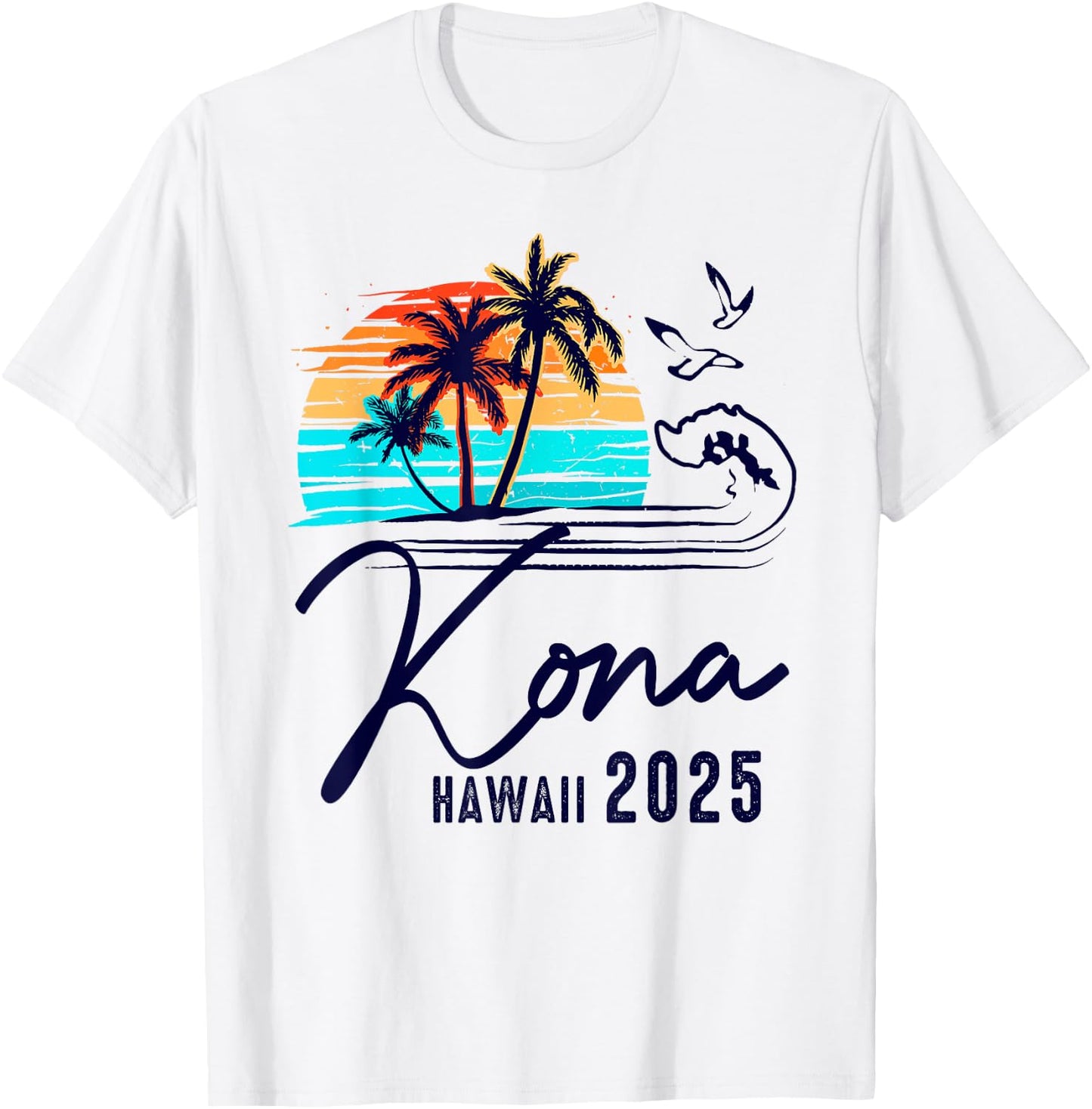 Kona Hawaii 2025 Summer Vacation Matching Family Group T-Shirt - T-Shirt | White