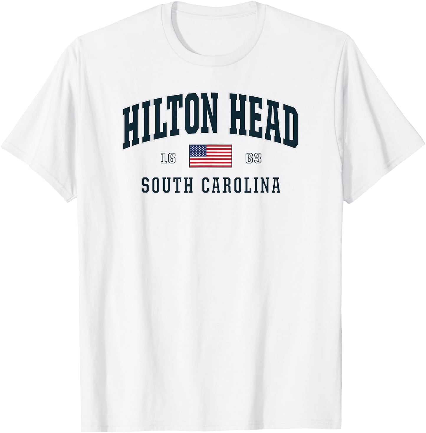 Hilton Head SC South Carolina USA Flag Patriotic T-Shirt - T-Shirt | White