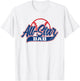 Retro Baseball All-Star Dad T-Shirt - T-Shirt | White