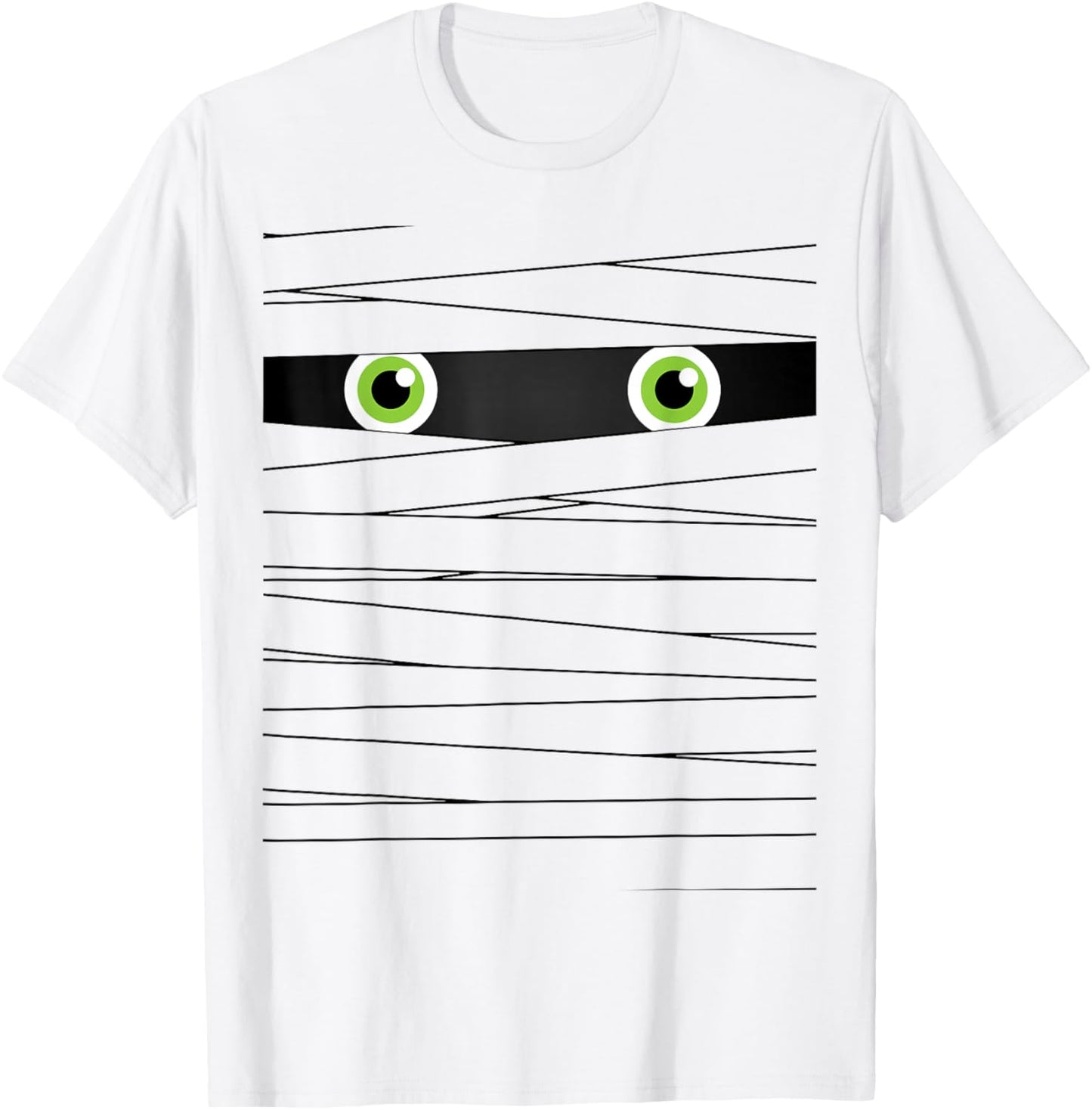 Easy Halloween Costume - Mummy Wrap Face T-Shirt - T-Shirt | White