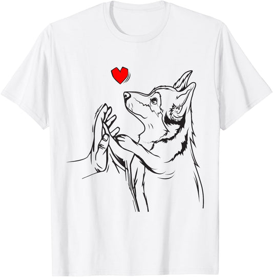 Corgi Love Cute Corgi Dog Girl T-Shirt - T-Shirt | White