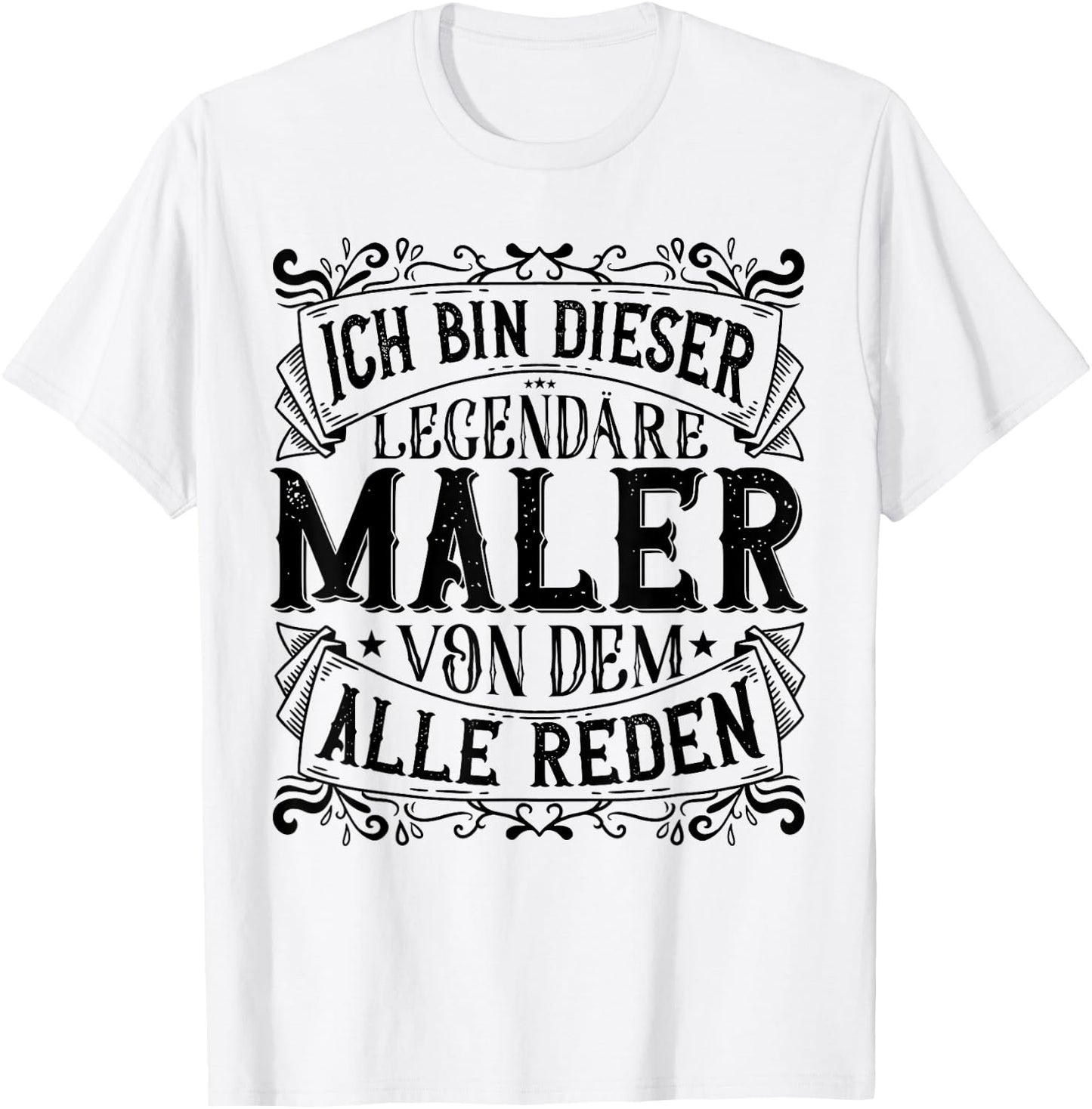 Men's Legendary Painter & Lacquer | Work & Work | Painter , White T-Shirt - T-Shirt | White