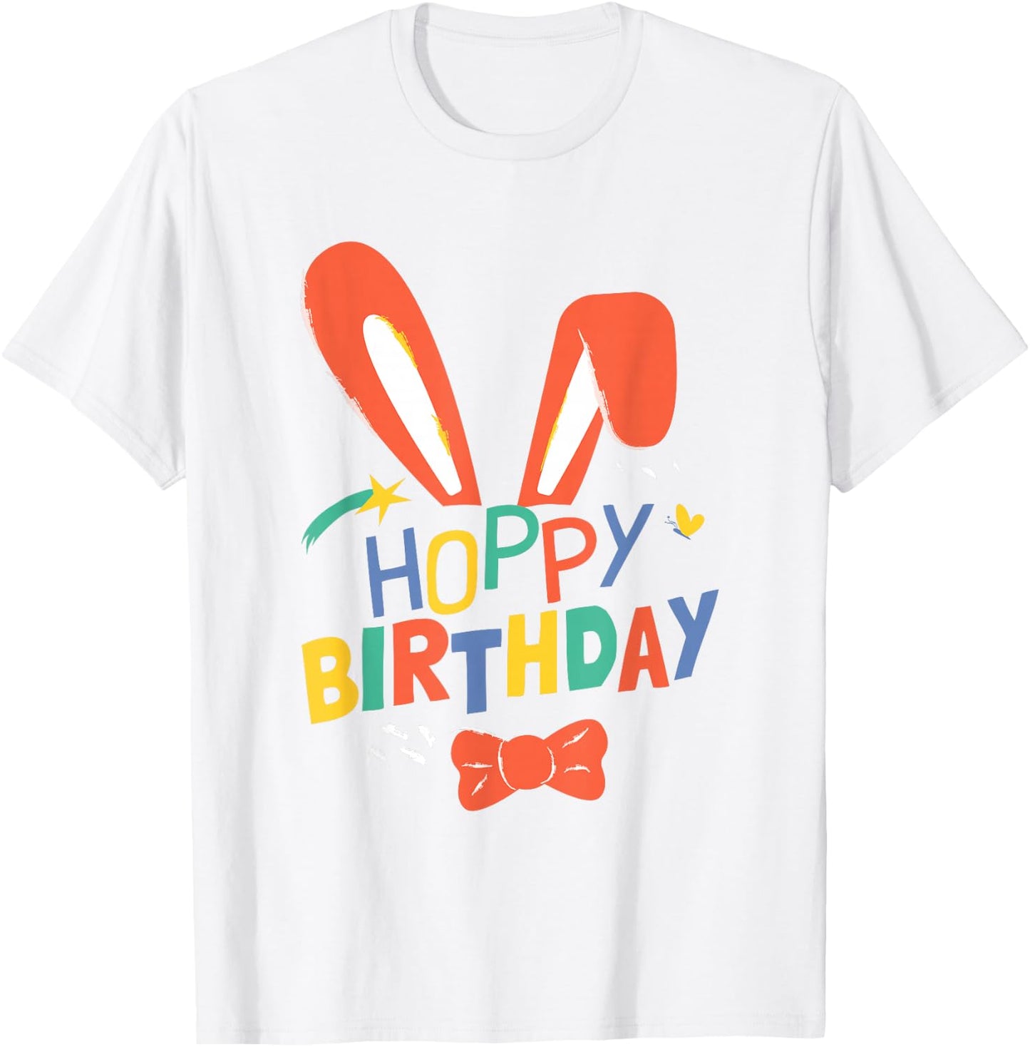 Hoppy Birthday Happy Easter Birthday T-Shirt - T-Shirt | White