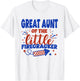 Great Aunt of The Little Firecracker Fourth of July Birthday T-Shirt - T-Shirt | White