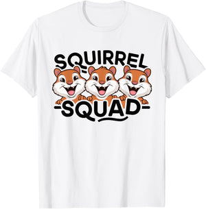 Squirrel Squad Design for Squirrel Lover Stuff Cool Squirrel T-Shirt - T-Shirt | White
