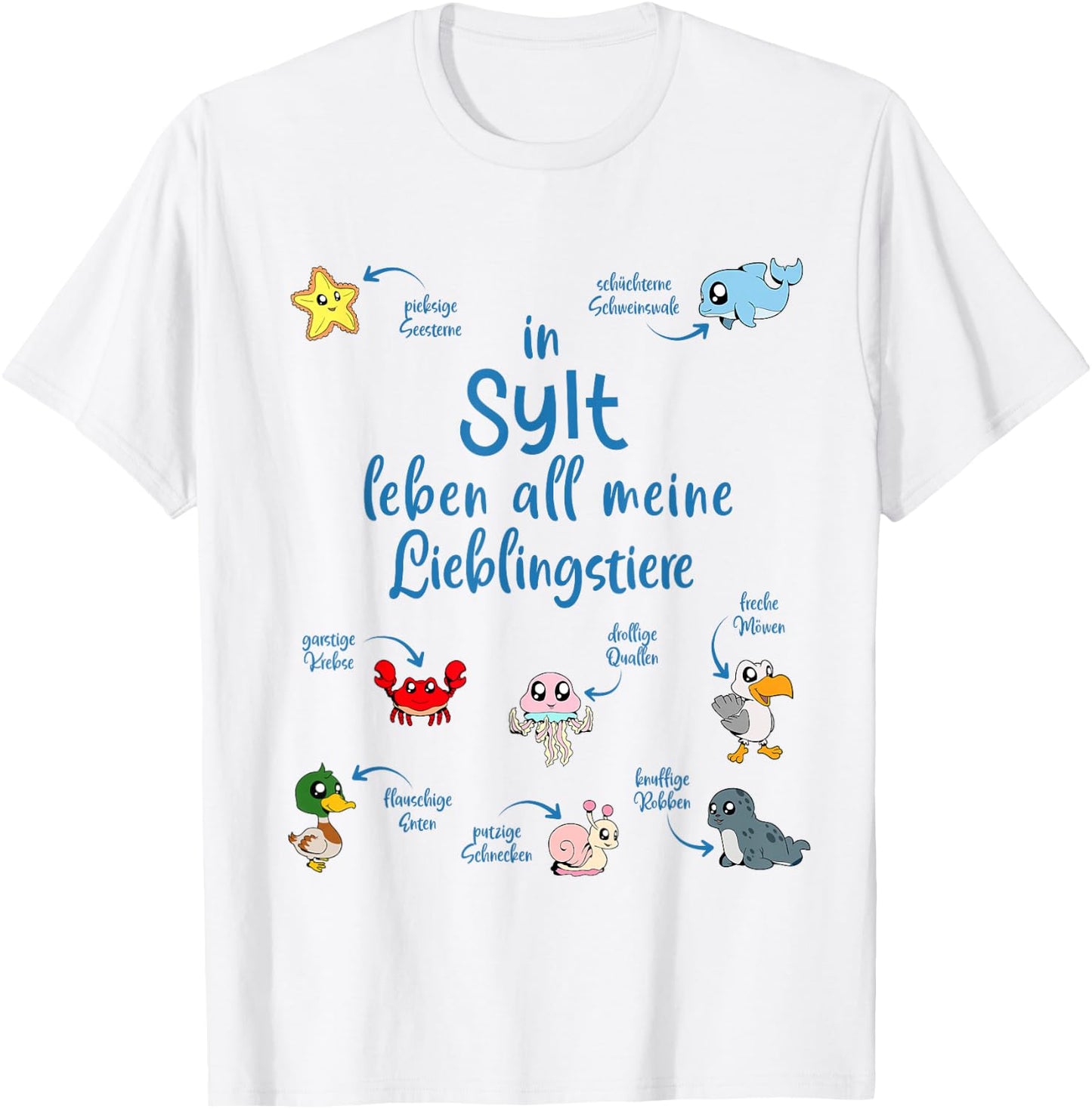 Meine Lieblingstiere in Sylt T-Shirt - T-Shirt | White