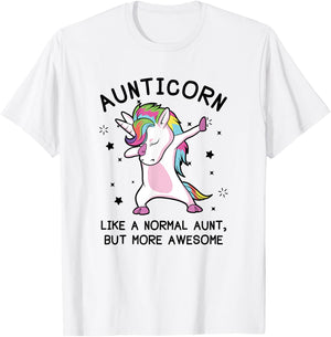Aunt Unicorn Shirts, Aunticorn Awesome Unicorn Aunt T-Shirt - T-Shirt | White