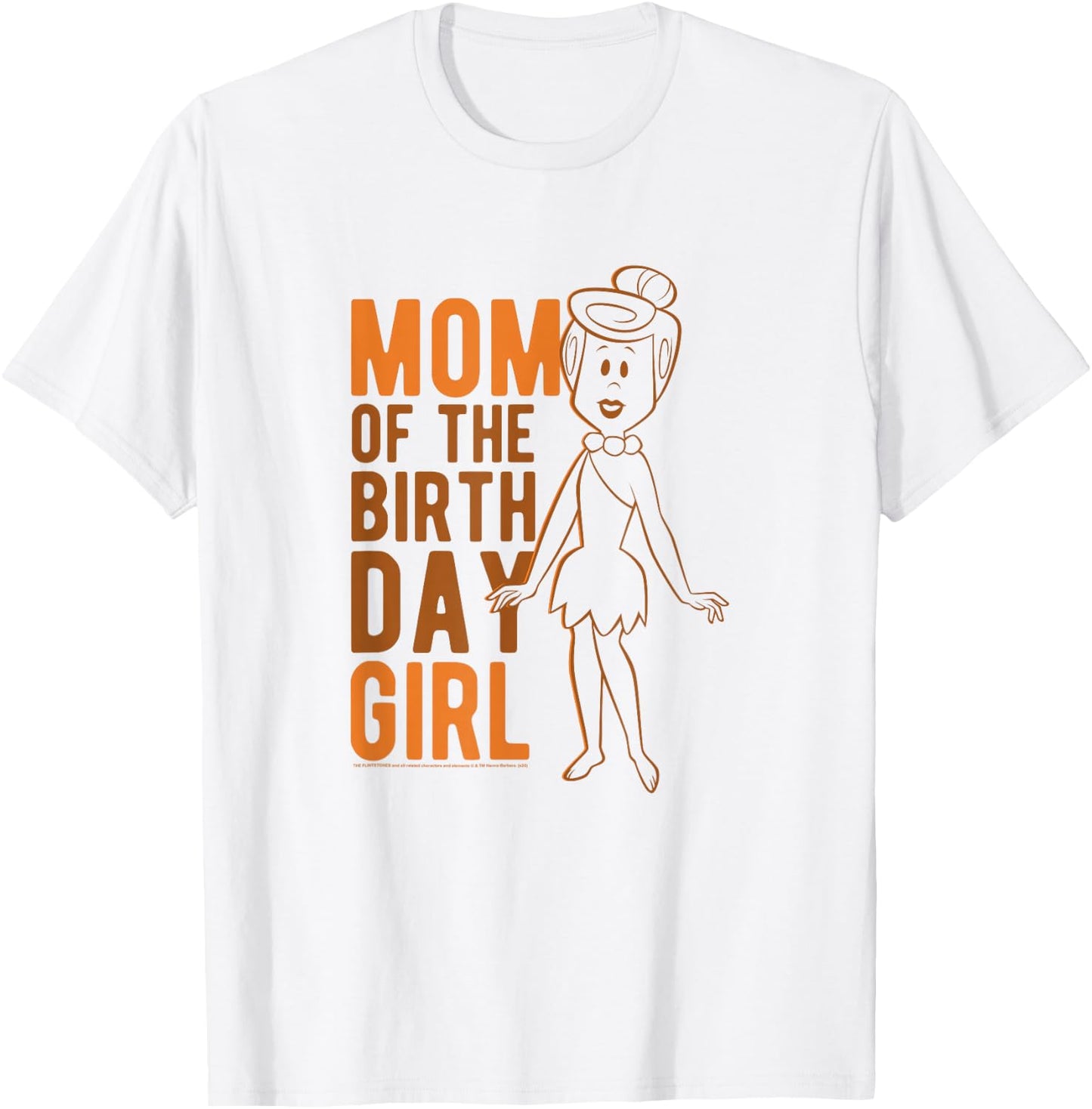 The Flintstones Wilma Flintstone Mom of The Birthday Girl T-Shirt - T-Shirt | White
