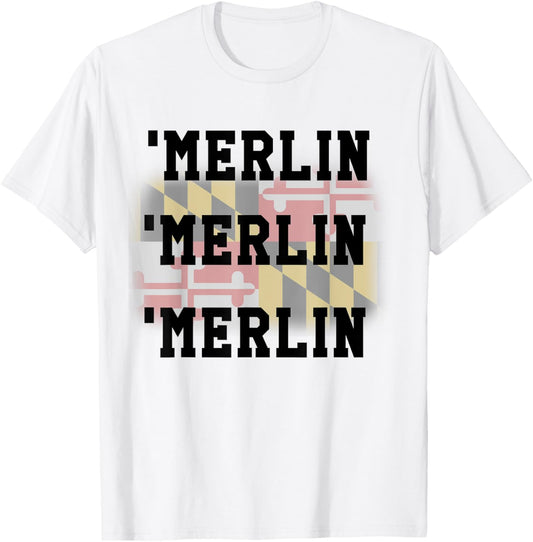 Maryland Pride Flag Merlin Shirt T-Shirt - T-Shirt | White