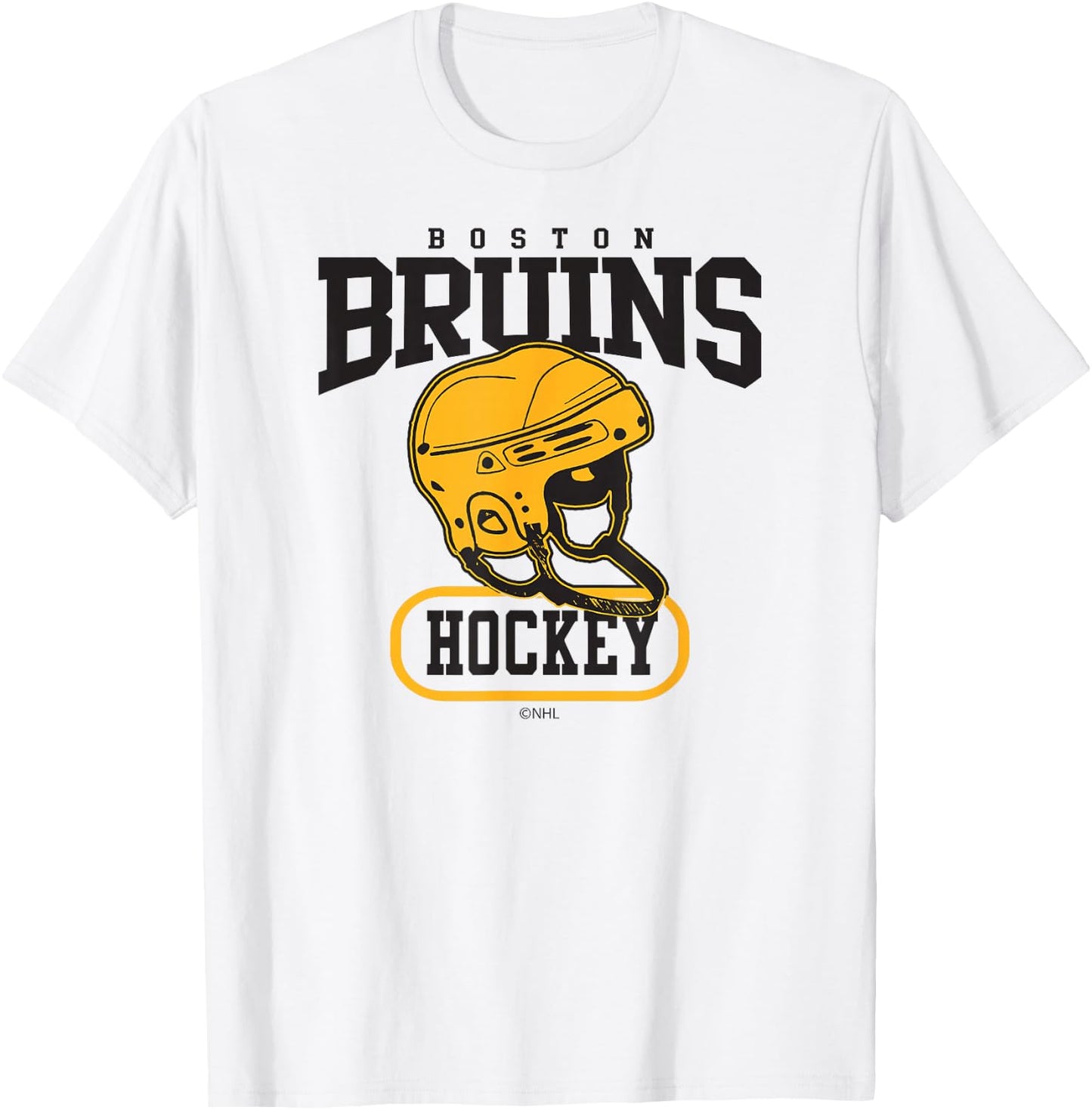 Boston Bruins Helmet Officially Licensed T-Shirt - T-Shirt | White