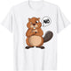 Biber Nö Kinder Jungen Mädchen T-Shirt - T-Shirt | White