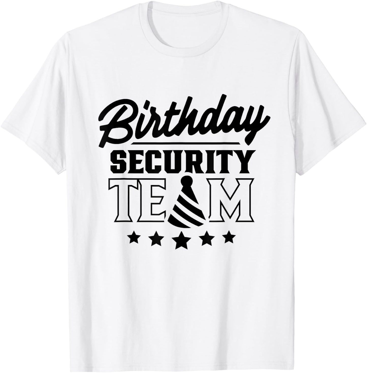 Geburtstag Security Team Bodyguard Job Officer T-Shirt - T-Shirt | White