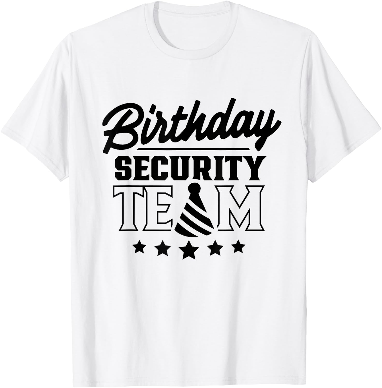 Geburtstag Security Team Bodyguard Job Officer T-Shirt - T-Shirt | White