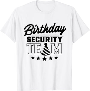 Geburtstag Security Team Bodyguard Job Officer T-Shirt - T-Shirt | White