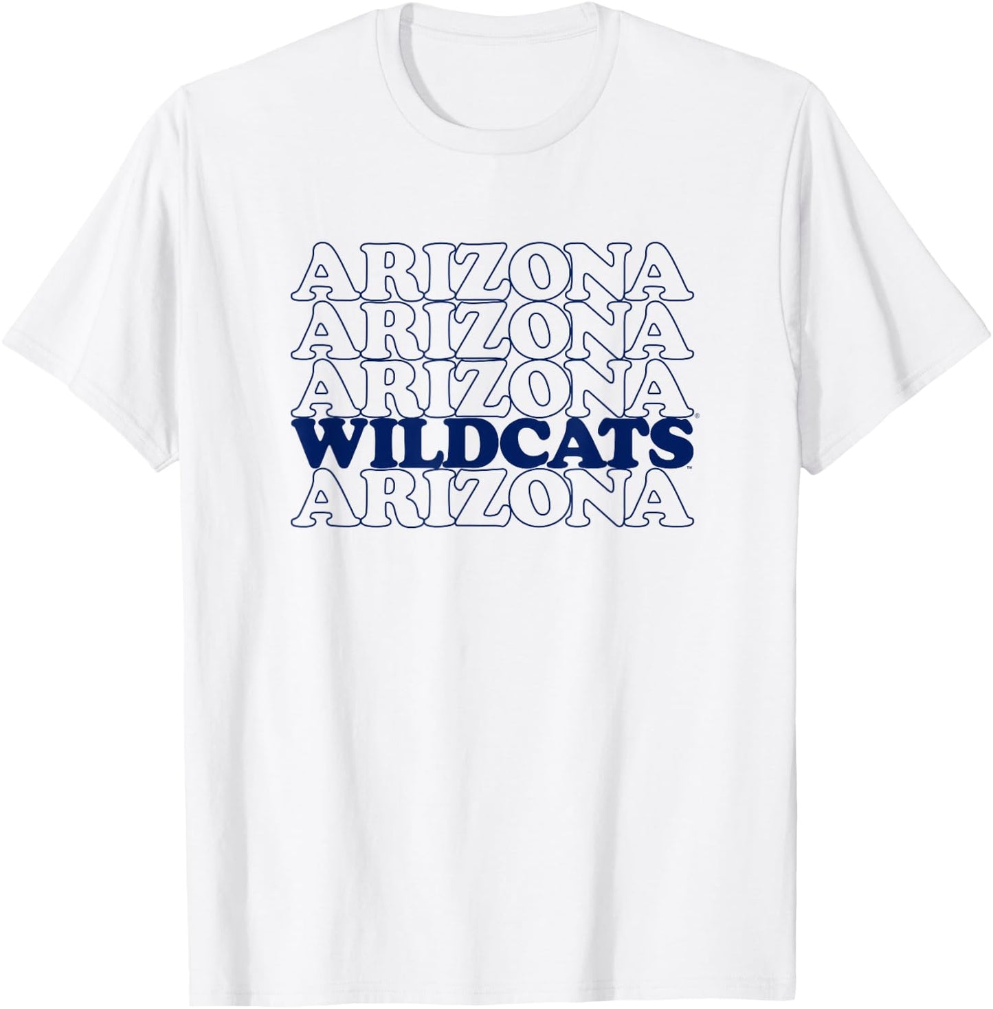 University of Arizona Wildcats Stacked Spirit T-Shirt - T-Shirt | White