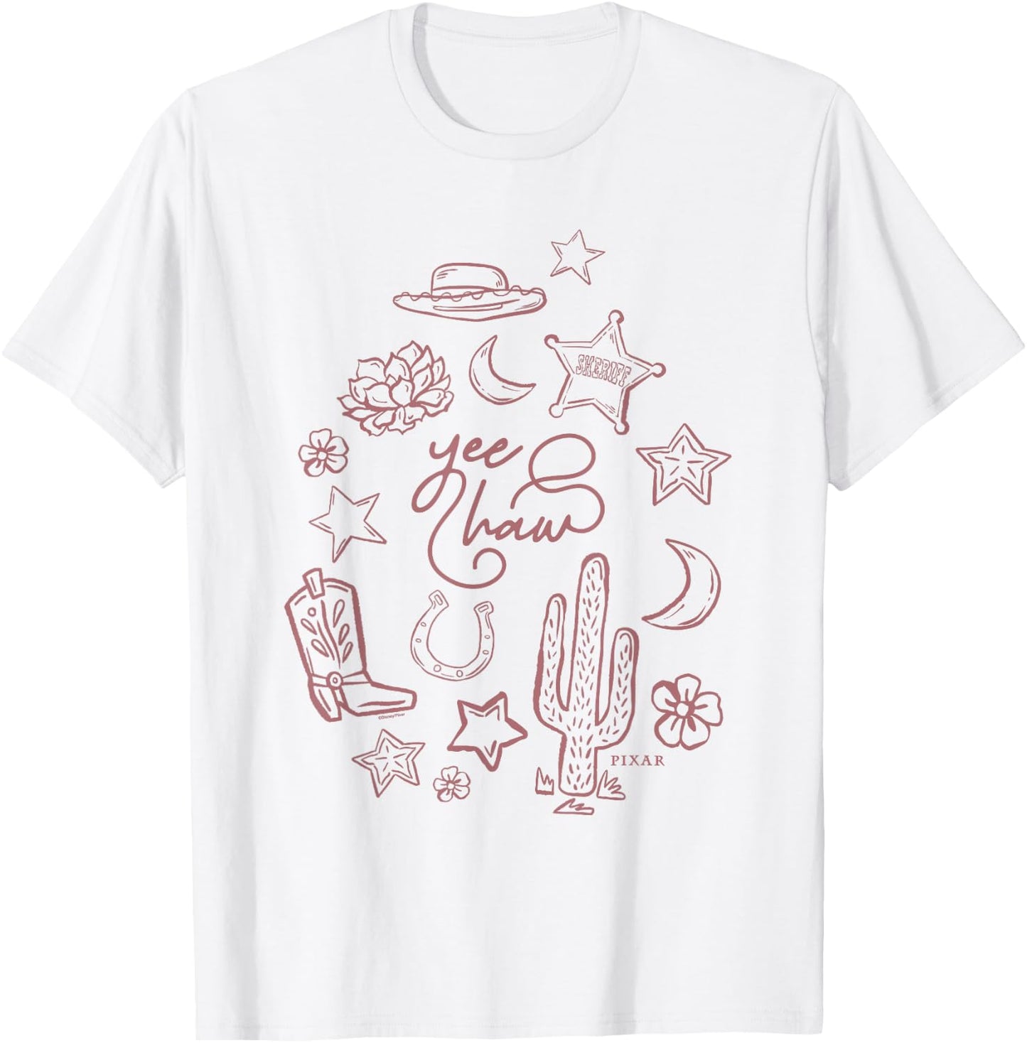 Disney Pixar Toy Story 5 Western Yee Haw Jumble T-Shirt - T-Shirt | White