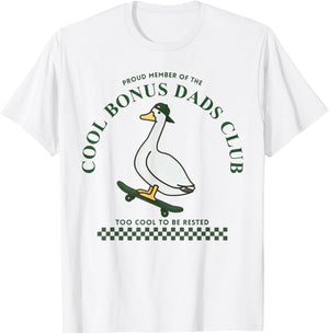 Step Dad, Cool Bonus Dads Club, Father's Day T-Shirt - T-Shirt | White