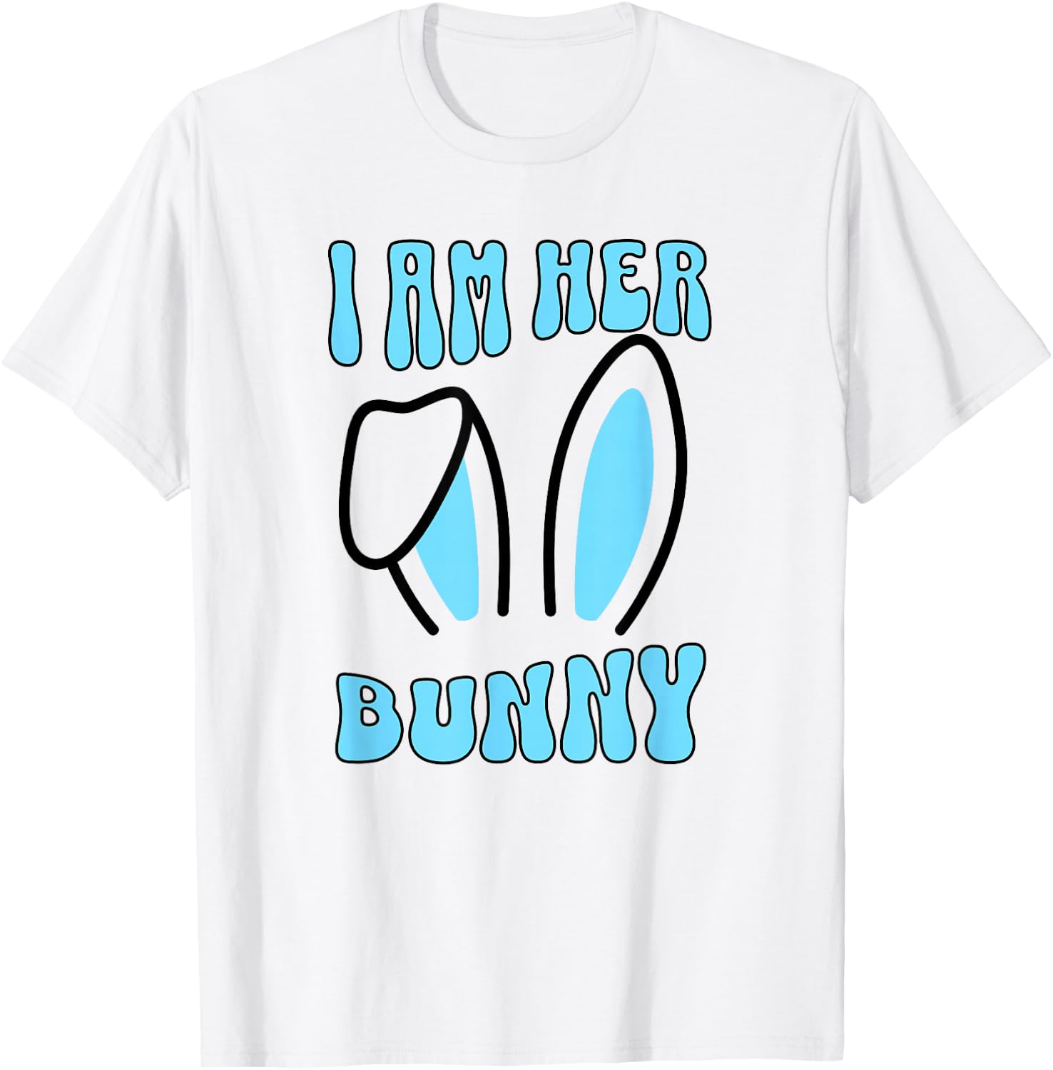 Men's Matching Couple Easter Husband, I Am Her Bunny T-Shirt - T-Shirt | White