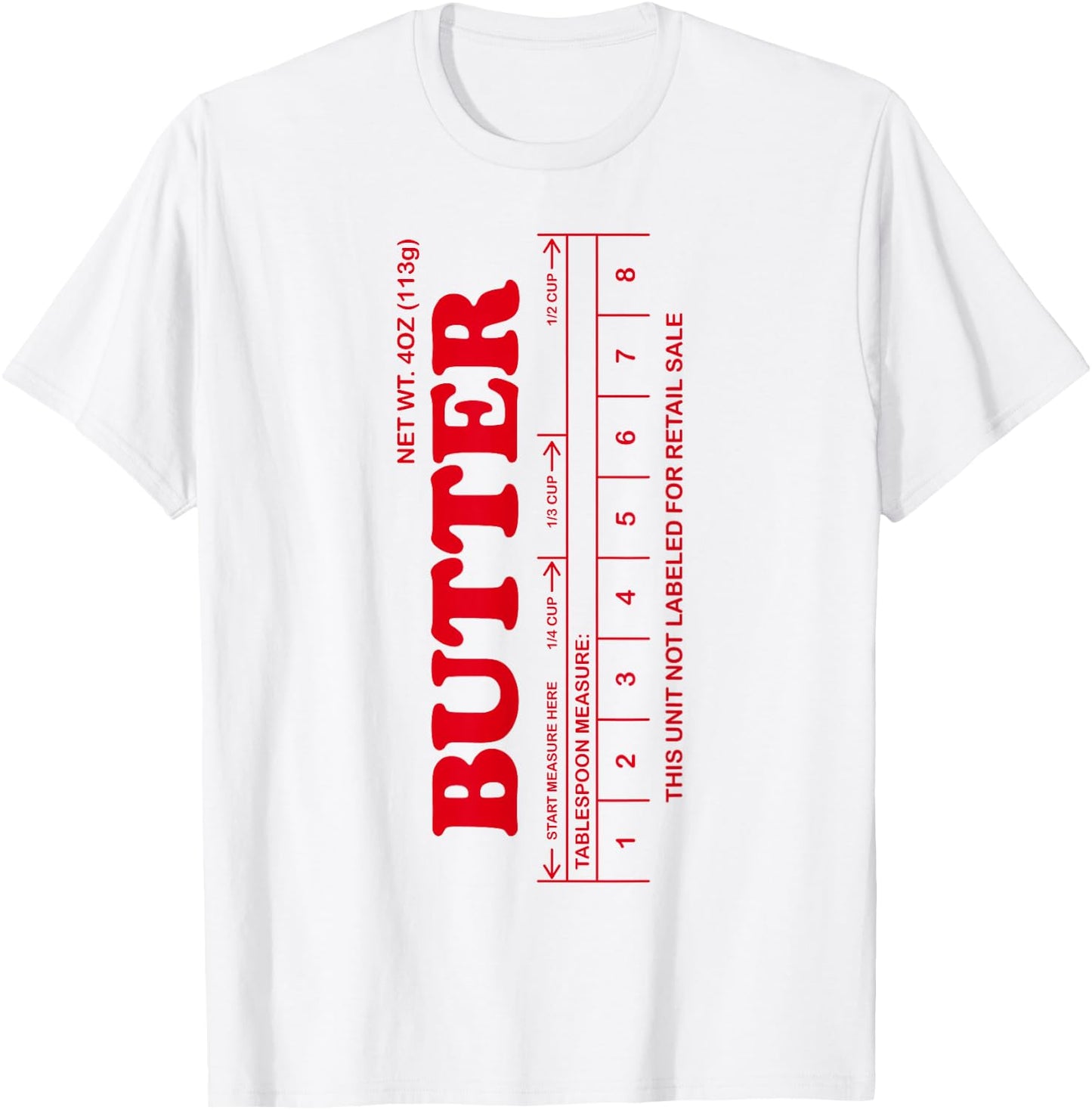 Butter Stick - Red funny T-Shirt - T-Shirt | White