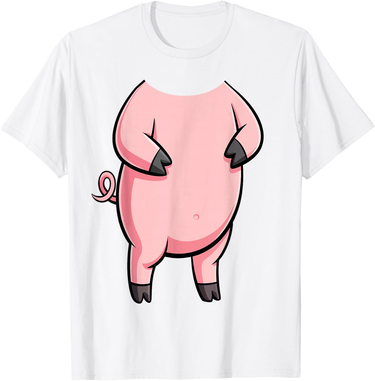 Schweine-Shirt für Erwachsene, Kinder, Herren, Damen, Rosa, Body Pig Kostüm T-Shirt - T-Shirt | White