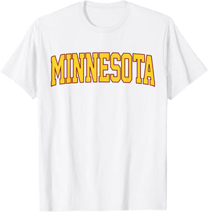 Retro Minnesota Vintage Minnesota Maroon Gold Throwback T-Shirt - T-Shirt | White